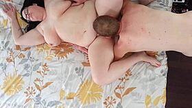 Check out this BBW wife getting eaten and fucked