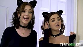 Leana Lovings And Gracie Gates Blow Danny Steele At Party