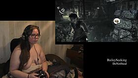 Naked bbw plays with her big ass monster