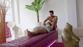 colombian super big ass hottie gets oiled massage and then a cock to lick and rim