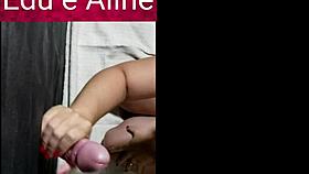 aline SUCKS and takes CUM at the gloryhole.