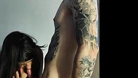 A petite amateur with no pubic hair gives great blow job and kiss like a Greek goddess