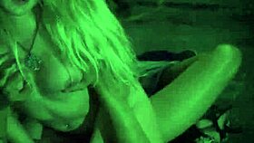 Bound outdoors in rough bondage domination