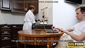 uhh, i think this blonde sucks so good, stepbro drills her hard