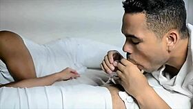 New year's party turns into a wild gay threesome with huge cocks