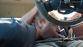 guy gets road head from black cock in socks