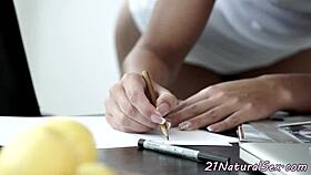 this classy european model gets fingered and fucked slowly in cowgirl