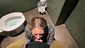 Want to suck my big cock in the restroom?