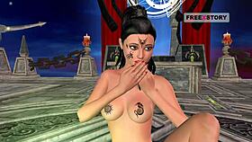 Indian bhabhi demonstrates sexy positions in 3D cartoon