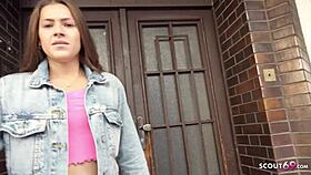 German Scout Interviews Cute Shy Teen for Model Job