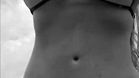 my wife showing off on brazilian beaches