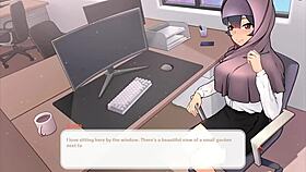 tsundere milf teases with massive tits in hentai game