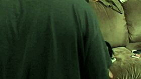 Hot Brunette Sucks Cock in Close Up Cumshot!