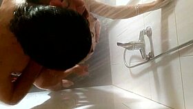 recorded from the ceiling while showering with a clear view