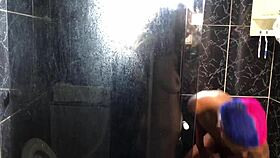 Young Guy's Steamy Bathroom Encounter with Friend's Aunt