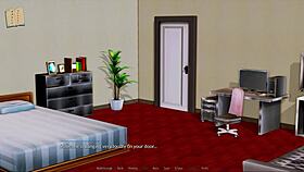 playing harem hotel 99 game in a cozy room