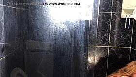 Young Guy's Steamy Bathroom Encounter with Friend's Aunt