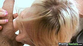 Pretty blonde teen katie summers gets cum on face 😊