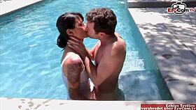 Who knew a petite Asian teen in a white shirt craves outdoor anal? Her small tits bounce with every thrust.