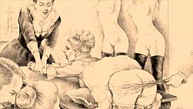 Vintage erotic art captures raw sensual sketches from the past.
