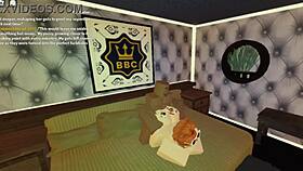 She bends over in doggystyle for her daddy with big ass and tits