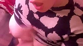 Enjoying a delicious treat with lots of saliva and milk in the mouth