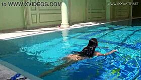 Jessica admires the producer with her charming look