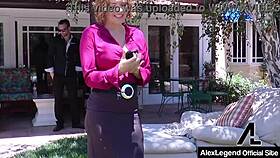 French Alex Legend Drills Realtor Krissy Lynn Hard in Backyard
