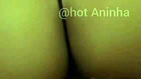 Aninha's big latina ass sits hot and rough, making it hard not to cum