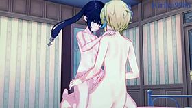 i watch lumine keqing and mona in intense lesbian futanari sex