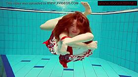 Hairy ginger polish teen underwater, what are you hiding?