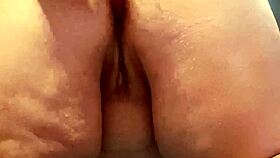 chubby girl intensely masturbating with dildo