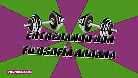 BLONDE LATINA GETS ROUGH SEX WITH MUSCLED TRAINER'S BIG COCK