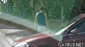 Fellows engaging in detailed homosexual sex acts.