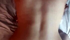 The delicious feeling of my friend's monster cock in my ass makes me orgasm intensely.