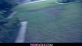 Teen Meets Older Man at Football Practice. She Rides Him Hard in Doggystyle!