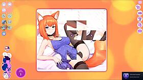 i play catgirl waifu 2 with my foxy redhead girl, using toys on her big ass and boobs