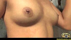 The famous ART of GLORYHOLE BLOWJOB 2 with ebony sucking