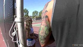 Horny muscular hunk blasts messy load on pierced nipples