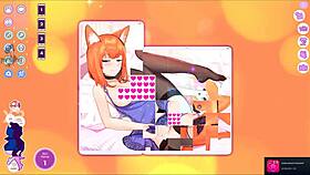 i play catgirl waifu 2 with my foxy redhead girl, using toys on her big ass and boobs