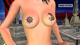 Animated cartoon porn of indian bhabhi in sexy positions then masturbating with candle