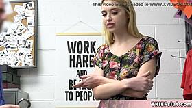 Cute Blonde Chloe Caught Stealing Jacket at Mall Gets Harsh Punishment.