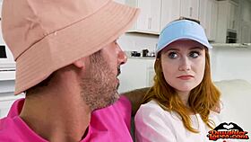 Ginger girls Amber Stark and Scarlet Skies fulfill old promise with sex