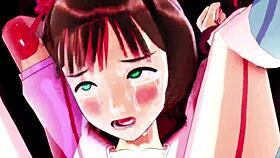 haruka in a fun string pulling game in this hentai.