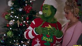 grinch xxx parody with teen in stockings and lingerie