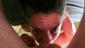 Ever seen a 43-year-old wife handle a morning blowjob and rough facefuck like this?