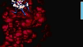 In this cartoon anime, Kuromaru battles DQ5 in an epic showdown.