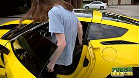 Blonde Teen Odette Delacroix Gives Public Handjob Audition At The Park With Small Tits And Facial Cumshot