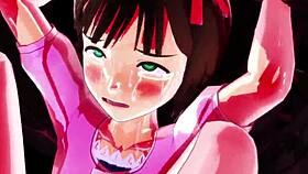 haruka in a fun string pulling game in this hentai.