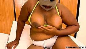 Why is this African BBW so horny in her new apartment?